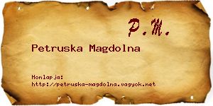 Petruska Magdolna névjegykártya