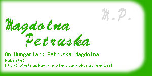 magdolna petruska business card